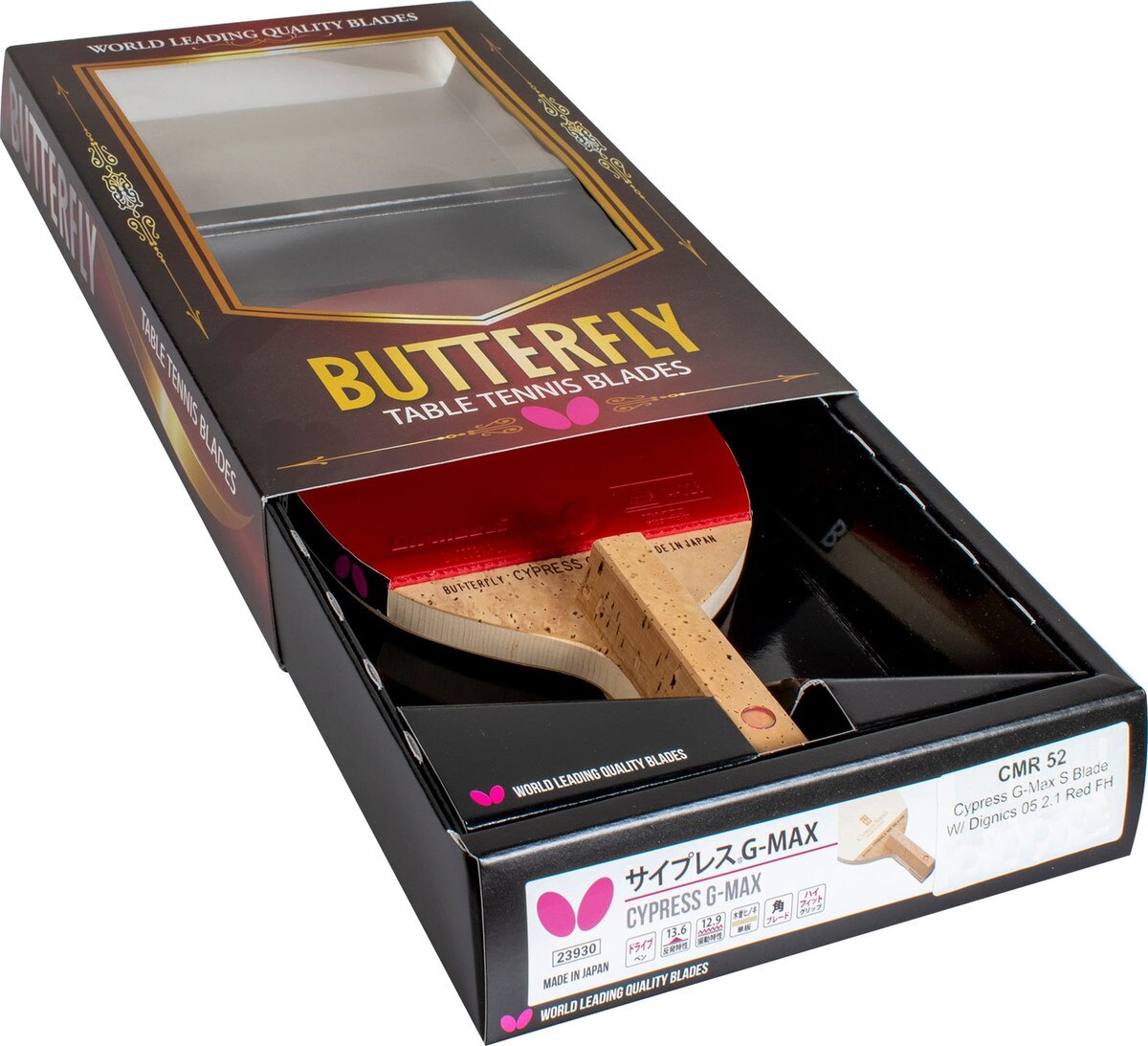 Cypress G-Max Pro-Line Racket | Butterfly Table Tennis