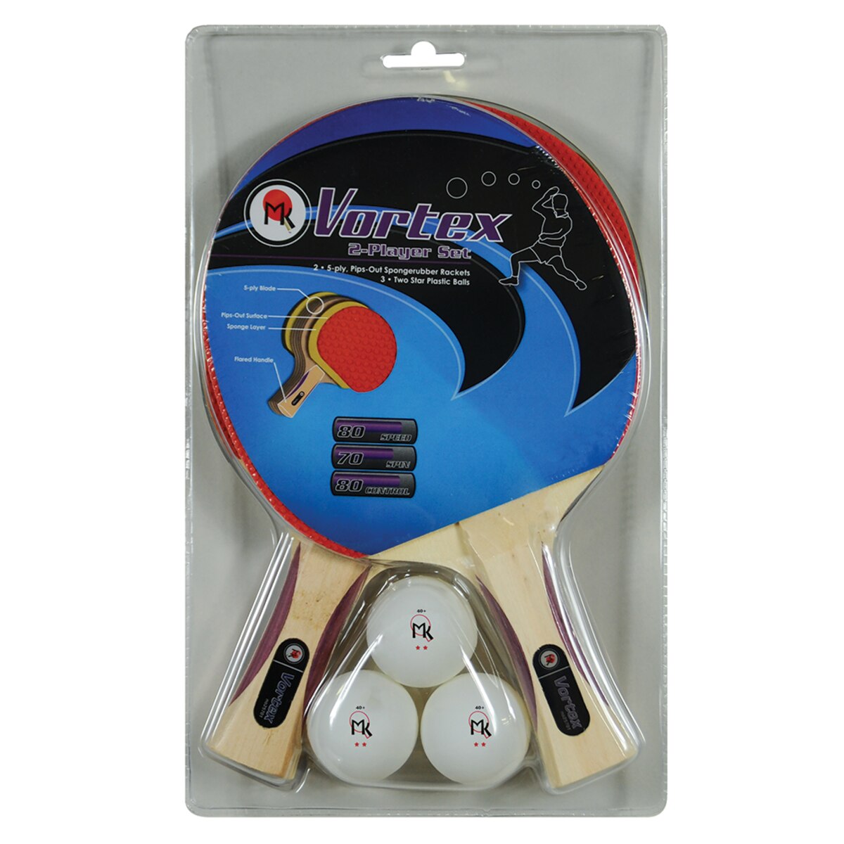 Vortex 2-Player Set | Butterfly Table Tennis Racket